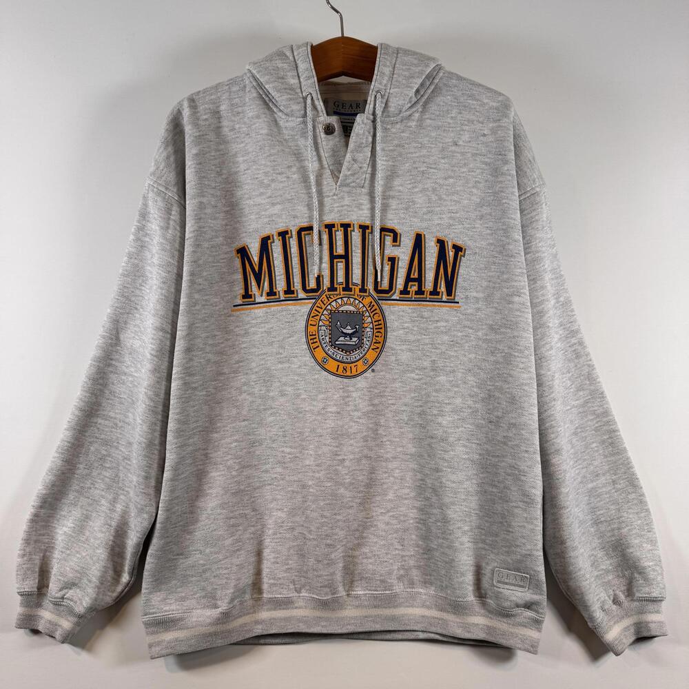 Vintage Michigan Gear for Sports Hoodie (Early 1990s) XL